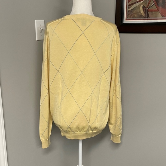 BROOKS BROTHERS Men’s Argyle Country Club Silk Sweater Size Large - Picture 4 of 5